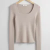 & Other Stories Tops | Sweaters & Knits | Fitted Scoop-Neck Top