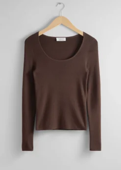 & Other Stories Tops | Sweaters & Knits | Fitted Scoop-Neck Top