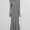 & Other Stories Dresses | Sweaters & Knits | Flared Rib Midi Dress Grey