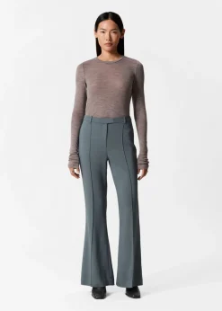 & Other Stories Pants | Flared Trousers Dark Grey