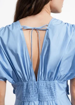& Other Stories Dresses | Floral Appliqué Midi Dress Light Blue