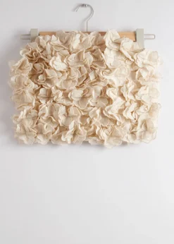 & Other Stories Tops | Blouses & Shirts | Floral-Appliqué Bustier Top Cream