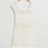 & Other Stories Dresses | Sweaters & Knits | Floral-Appliqué Crochet Dress Cream