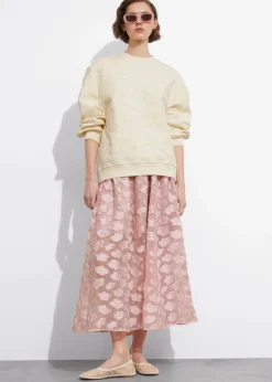 & Other Stories Skirts | Floral-Appliqué Midi Skirt Pink