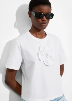 & Other Stories Tops | Floral-Appliqué T-Shirt