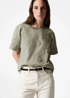 & Other Stories Tops | Floral-Appliqué T-Shirt