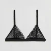 & Other Stories Lingerie | Floral-Lace Soft Bra Black
