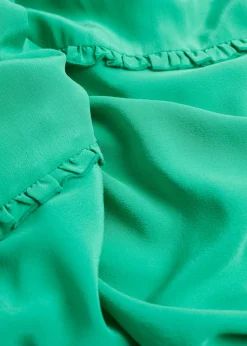 & Other Stories Dresses | Fluid-Fit Wide Sleeve Silk Dress Bright Green