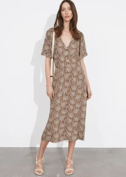 & Other Stories Dresses | Flutter-Sleeve Midi Dress