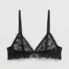 & Other Stories Lingerie | Frilled Sheer Soft Bra Black