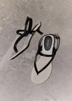 & Other Stories Heels | Sandals | Fringed Leather Sandals Black