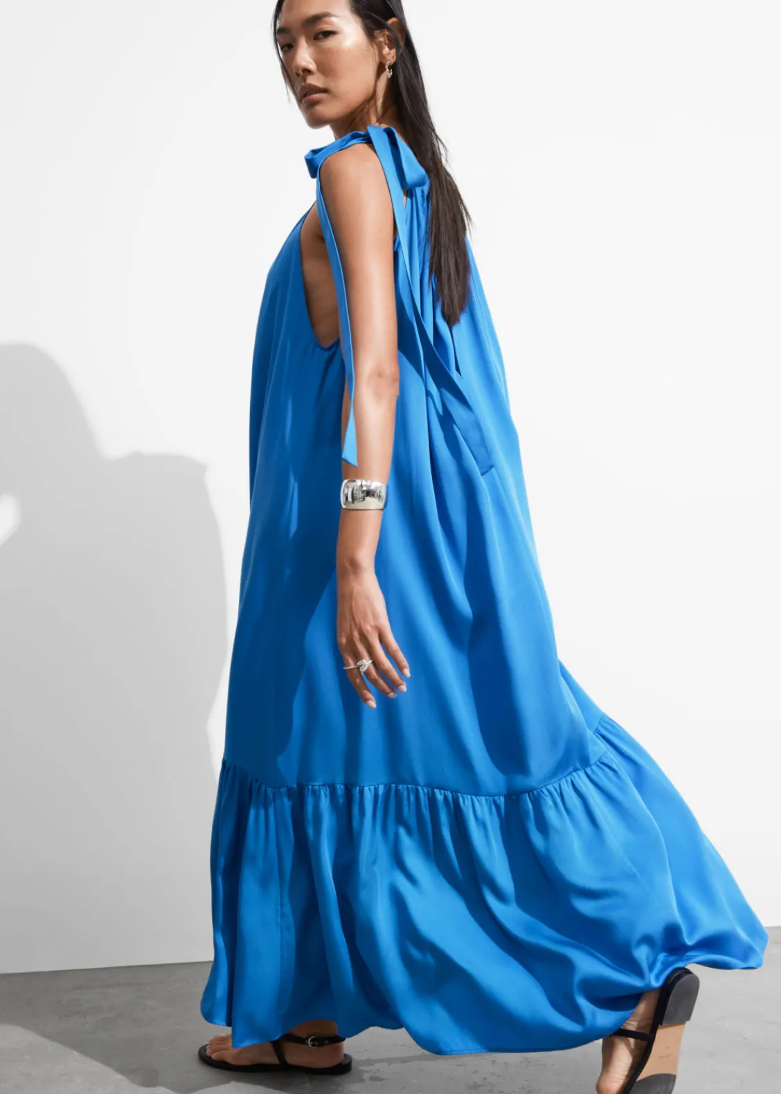 & Other Stories Dresses | Gathered Sleeveless Midi Dress