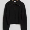 & Other Stories Sweaters & Knits | Half-Zip Knit Sweater Black