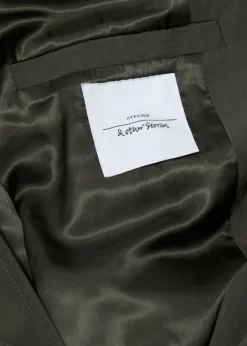& Other Stories Outerwear | High-Collar Trench Coat Green