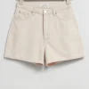 & Other Stories Shorts | High-Waist Denim Shorts Light Beige