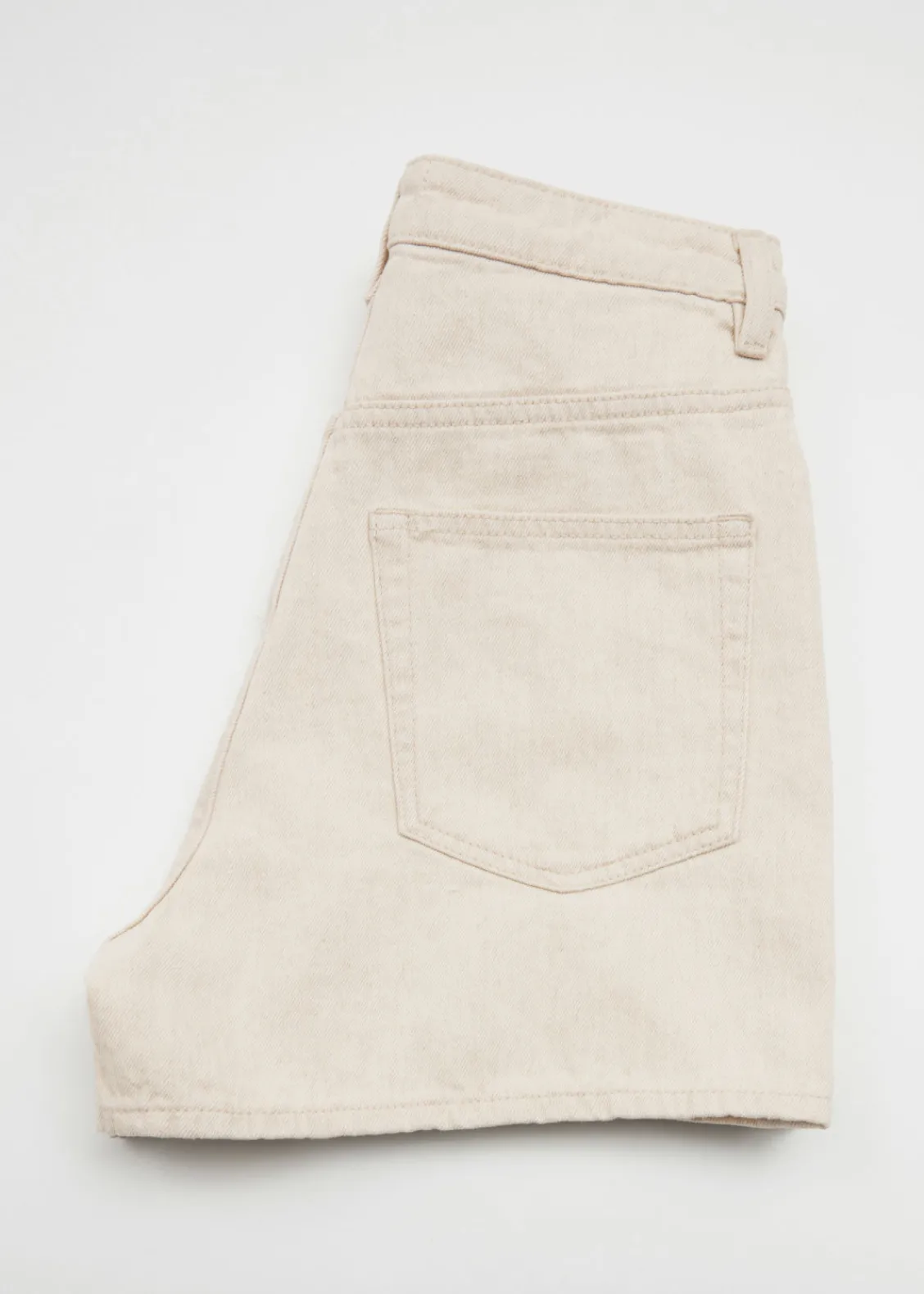 & Other Stories Shorts | High-Waist Denim Shorts Light Beige