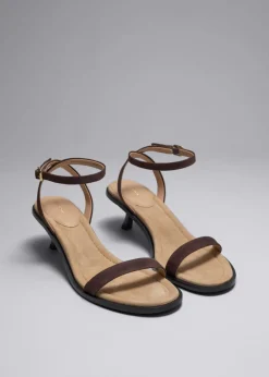 & Other Stories Heels | Sandals | Kitten Heel Leather Sandals