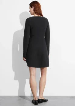 & Other Stories Dresses | Sweaters & Knits | Knitted Peplum Mini Dress Black
