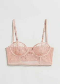 & Other Stories Lingerie | Lace Bustier Bra Beige