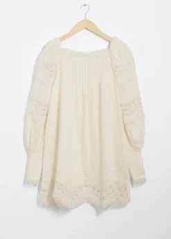 & Other Stories Dresses | Lace-Trimmed Mini Dress