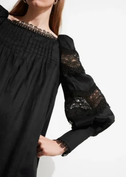 & Other Stories Dresses | Lace-Trimmed Mini Dress