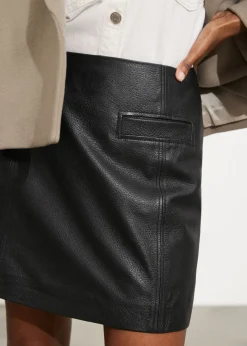 & Other Stories Skirts | Leather Mini Skirt Black