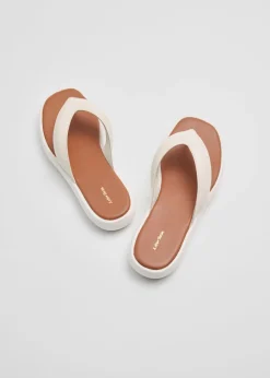 & Other Stories Loafers & Flats | Sandals | Leather Platform Flip Flops Ivory