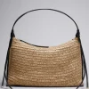 & Other Stories Shoulder Bags | Leather-Detailed Straw Bag Beige