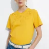 & Other Stories Tops | Lemon Embroidery T-Shirt Yellow