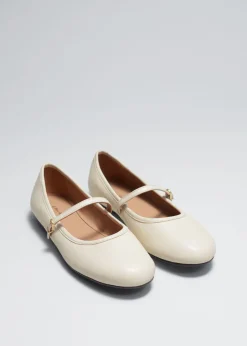& Other Stories Loafers & Flats | Mary Jane Leather Ballerina Flats