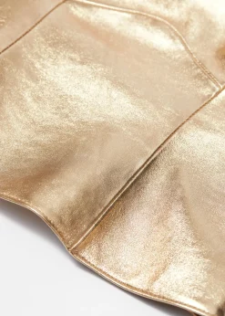 & Other Stories Lingerie | Sets & Suits | Metallic Leather Bustier Gold