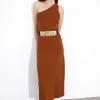 & Other Stories Dresses | Sweaters & Knits | One-Shoulder Midi Dress Brown