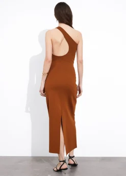 & Other Stories Dresses | Sweaters & Knits | One-Shoulder Midi Dress Brown