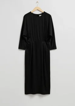 & Other Stories Dresses | Open Back Midi Dress Black