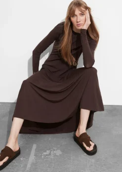& Other Stories Dresses | Open-Back Maxi Dress Brown