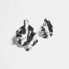 & Other Stories Earrings | Organic-Shape Stud Earrings Silver