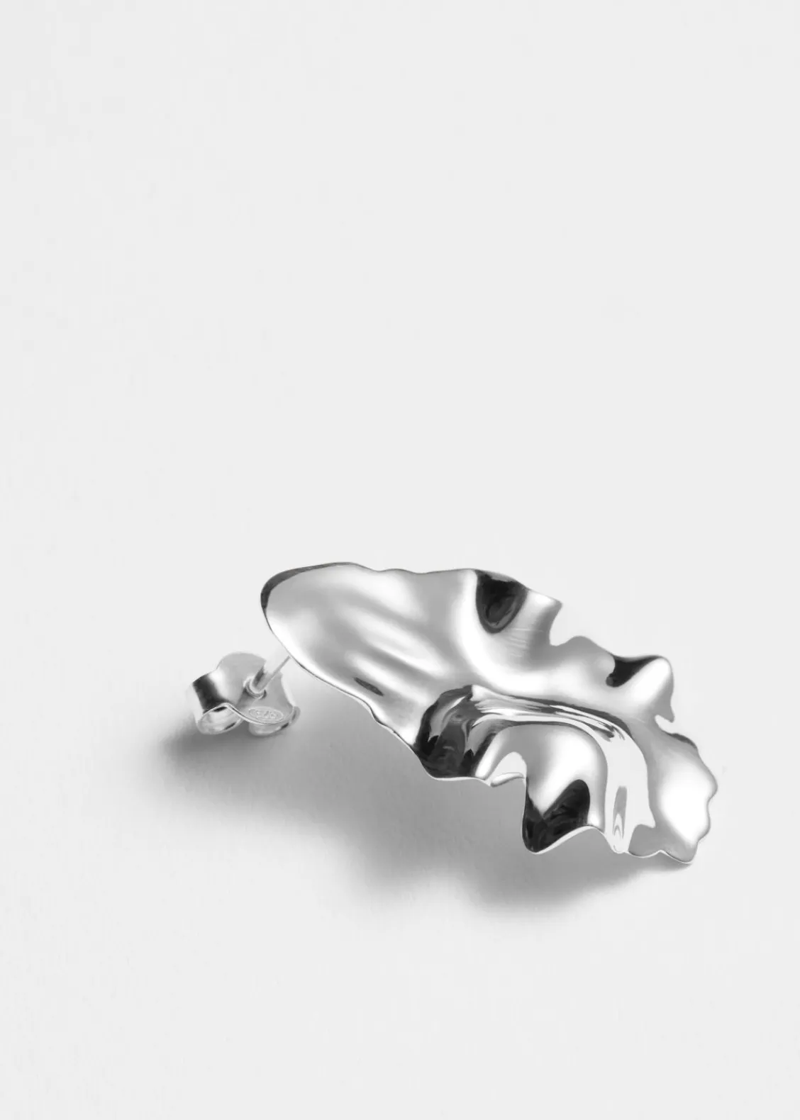 & Other Stories Earrings | Organic-Shape Stud Earrings Silver
