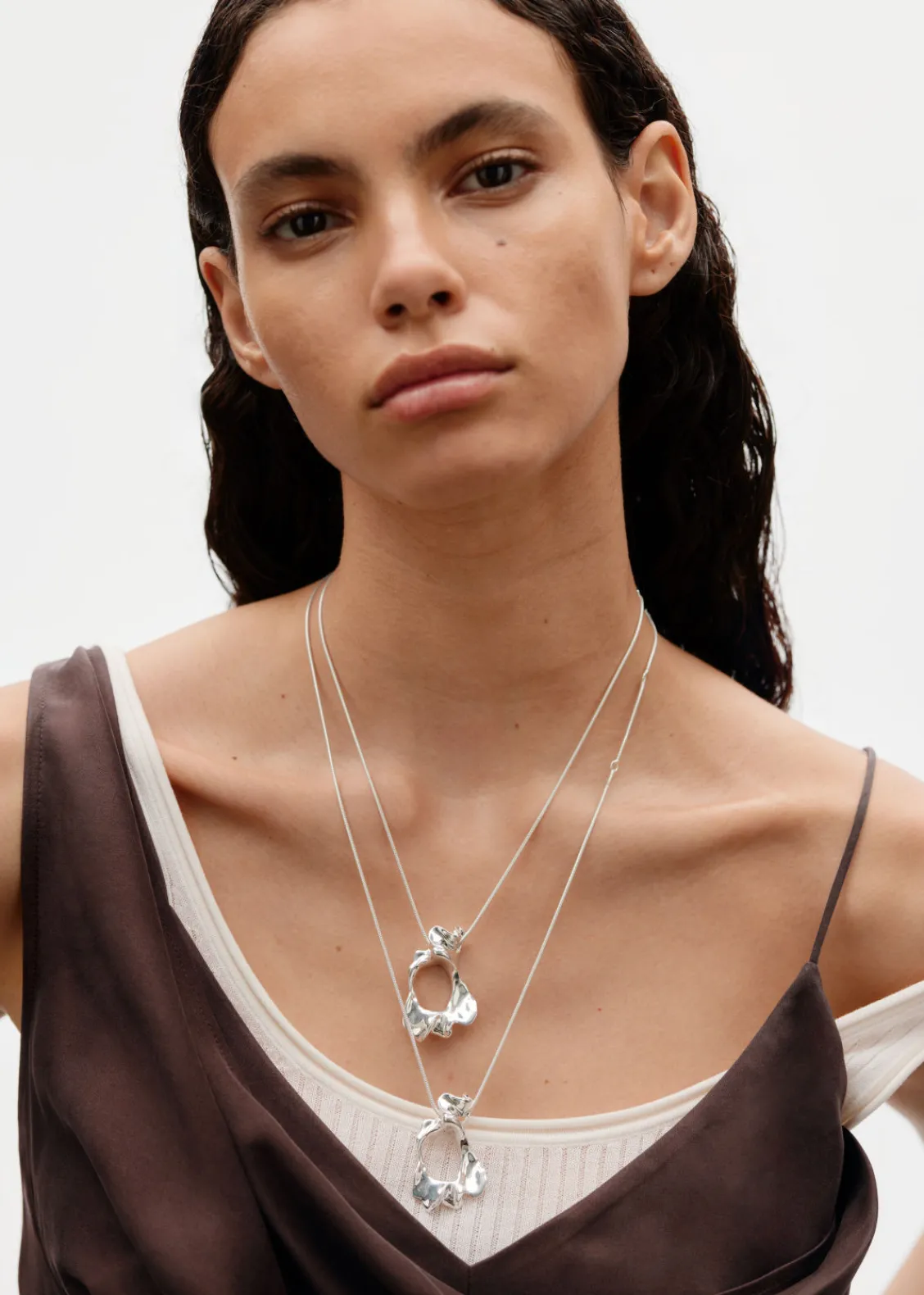 & Other Stories Necklaces | Organic-Shaped Necklace Silver