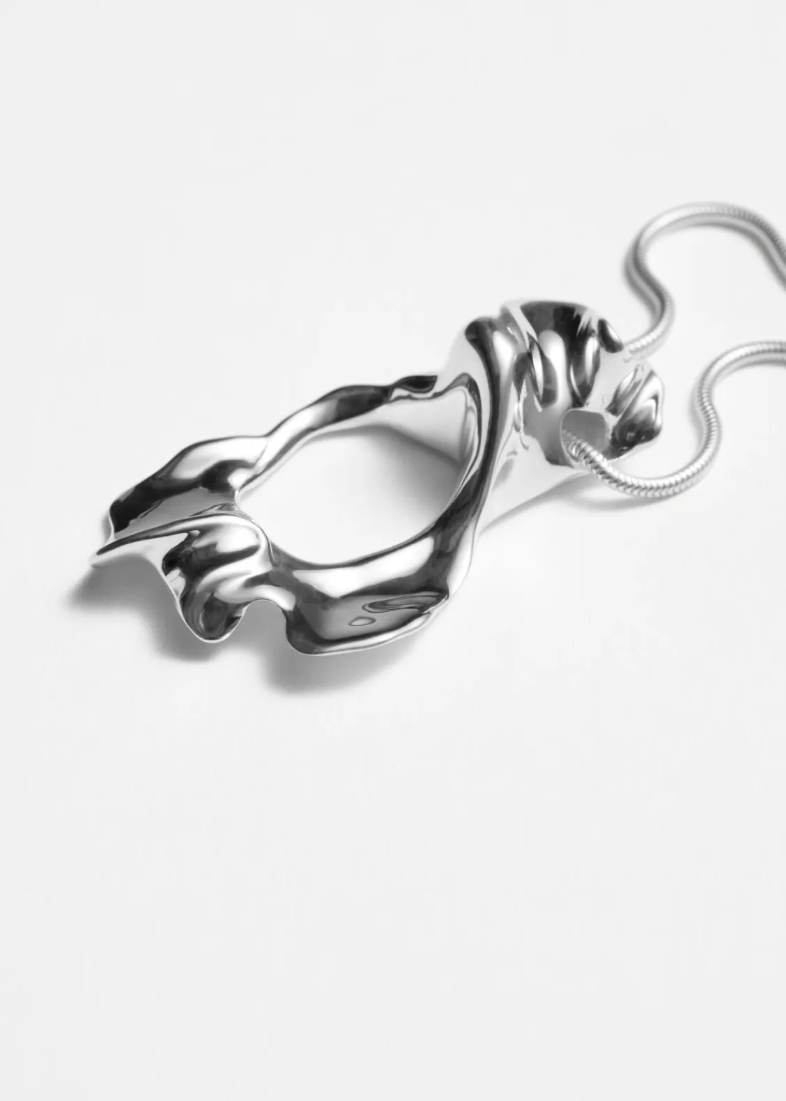 & Other Stories Necklaces | Organic-Shaped Necklace Silver