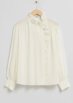 & Other Stories Blouses & Shirts | Oversized Silk Blouse Ivory
