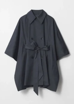 & Other Stories Outerwear | Oversized Trenchcoat Cape Navy