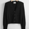 & Other Stories Sweaters & Knits | Padded Shoulder Merino Cardigan Black