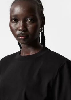 & Other Stories Tops | Padded-Shoulder Cotton T-Shirt