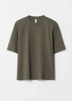 & Other Stories Tops | Padded-Shoulder Cotton T-Shirt