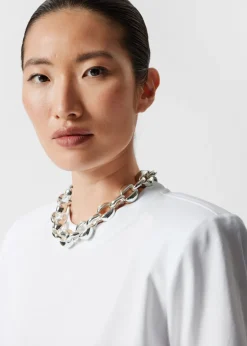 & Other Stories Tops | Padded-Shoulder Cotton T-Shirt