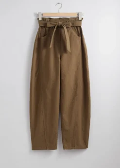 & Other Stories Pants | Paperbag Waist Trousers Beige