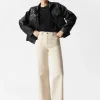 & Other Stories Jeans | Patch-Pocket Bootcut Jeans Cream