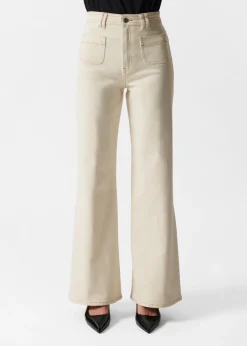 & Other Stories Jeans | Patch-Pocket Bootcut Jeans Cream