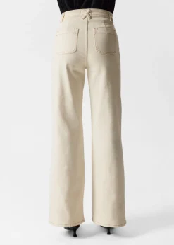 & Other Stories Jeans | Patch-Pocket Bootcut Jeans Cream