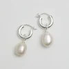 & Other Stories Earrings | Pearl Charm Sterling Earrings Silver